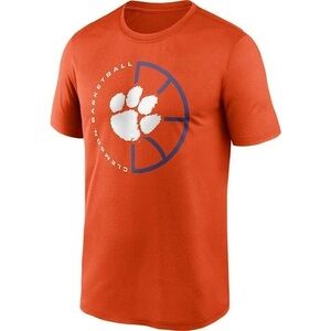 Clemson Tigers Orange Basketball Legend Short Sleeve T Shirt